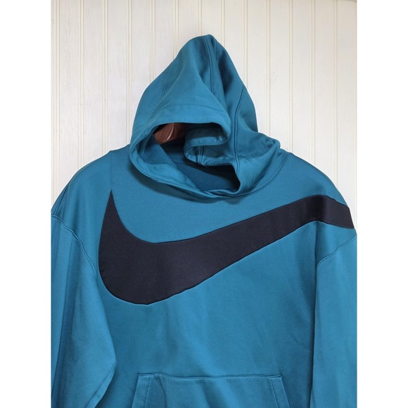 Nike Other - Nike Hoodie Mens Large Blue Dri-Fit Pullover Fleece Swoosh Training Athletic Top